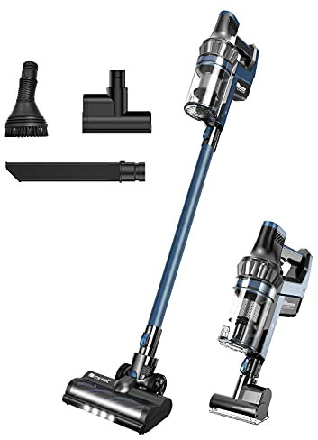 Proscenic Aspirapolvere a batteria P10 Pro, 4 in 1, senza fili, con 260 W/25,000 Pa, potenza di aspirazione, fino a 50 minuti di autonomia, luce frontale a LED, batteria rimovibile