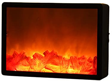 ohfruit Chimenea Luz LED Simulación Iluminación Chimenea Decoración Batería Atractiva