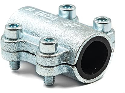 Gebo Rohrschelle 1 Zoll DVGW - Dichtschelle aus Temperguss - Schelle für die Reparatur von Stahlrohr - Reparaturschelle Wasserleitung für Profis und Heimwerker
