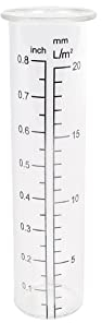 Van Manen Regenmesser-Ersatzglas (Glas für Niederschlagsmesser, Skala 0-120 l/m², Regenmesserglas ohne Halterung, ohne Dekoration) 082177