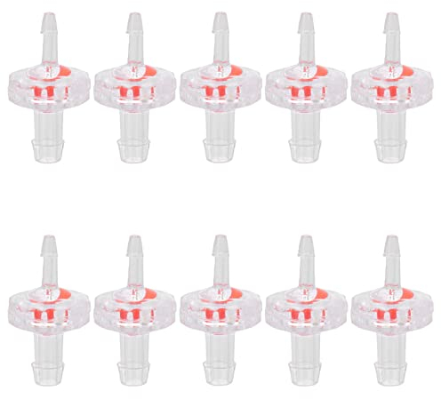 10 Stück Einweg Rückschlagventil PP Kunststoff Wasser Stoppt Plug in Rückschlagventil Schlauch Barb Rückkehr Inline Rückschlagventil für Wasser Kraftstoff Gas Flüssigkeit Luft(3mm-7mm)