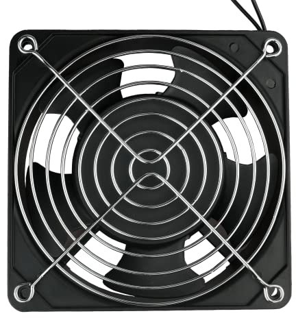 AIXONTEC Einbaulüfter Netzwerk Schrank Wandgehäuse Ventilator Rack Cabinet 120 mm Fan CE 240 V 19 W Lüfter Gitter 50/60 Hz Metal Grill (2)