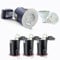 Sweier Flammhemmende Einbaustrahler GU10 Weiß, 5W IP20 Deckenstrahler, AC220-240V LED Indoor Downlight 430LM Kaltweiß 6000K, Bohrung ø68-75mm, Satz von 4.