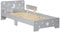 ZONEKIZ Kids Toddler Bed Children's Bedroom Furniture w/Star and Moon Patterns, Side Rails, for Boys, Girls, Ages 3-6 Years, 143 x 76 x 49cm - Grey