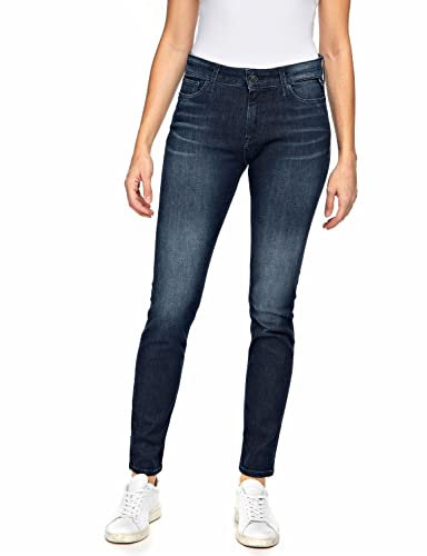 Replay Damen Jeans Luzien Skinny-Fit mit Power Stretch, Dark Blue 007 (Blau), 29W / 28L