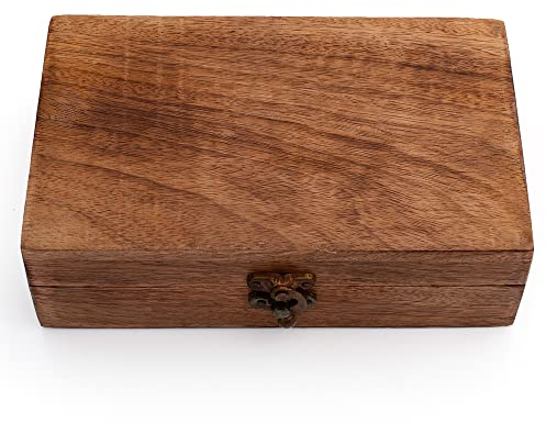 The Great Indian Bazaar Geburtstags-Geschenkideen, handgefertigt, dekorativ, Holz, Schmuck-Organizer, Schatztruhe, Schmuckhalter, Uhren-Aufbewahrungsbox, 20,3 x 12,7 cm