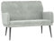 vidaXL Sitzbank, Bank Polsterbank mit Rückenlehne Armlehne, Sofa Flurbank für Wohnzimmer, Garderobenbank Metallgestell, Modern, Dunkelgrau Samt