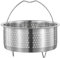Operitacx Food Steamer Basket, 18cm Stainless Steel Vegetable Cooking Steamer, Portable Insert Steaming Rack for Steam Pan Rice Cooker Pot