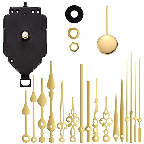 Qwertfeet Wand Silent Pendel Quarzuhrwerk, Pendeluhrwerk Teile Motor DIY Ersatzteile