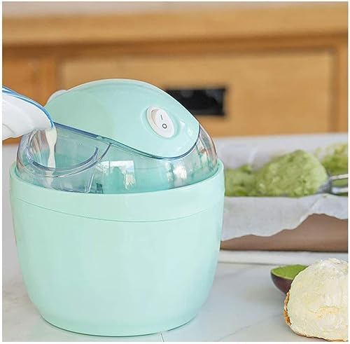 Samnuerly Máquina eléctrica para Hacer Helados, Capacidad de 500Ml, Doble Puerto, para el hogar, máquina automática para Hacer Helados