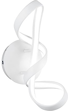 Reality Leuchten LED Wandleuchte Perugia R27091131, Metall Weiß matt, inkl. 18 Watt LED, Switch Dimmer