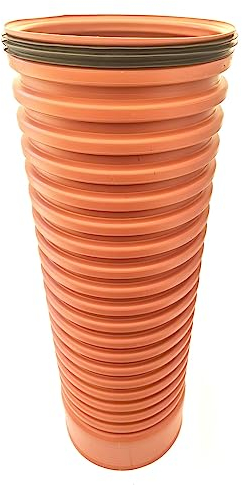 Wellrohr Wellrohrverlängerung mit Dichtung 90cm Lang DN315 Drainagerohr Kontrollschacht Abwasser Kanalschacht Kanalrohr Sickerschacht Schachtrohr