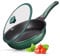 INTIGNIS Deep Non-Stick Frying Pan with Lid – 3-in-1 Sauté Pan, Skillet & Mini Wok – GREBLON Ceramic Coating | Induction Hob Safe | Stainless Steel Base |PTFE & PFOA Free (Green, 30 cm)