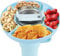 Muross Snack Ring for Cup 40 oz, 4 Compartment Snack Container, Safe Silicone Cups Snack Tray, Reusable Cups Snack Platters, Portable Effortless to Clean Snack Ring for Stanley Cup Accessories (Blue)