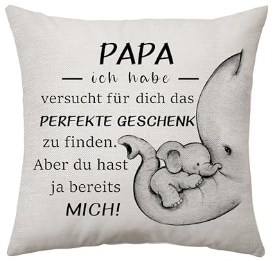 Aconesong Papa Geschenke von Tochter Sohn Kissenbezug für Papa Vater Mann Geburtstagsgeschenke Vatertag Weihnachtsidee Geschenke Kissen Abdeckung Decor Keepsake (Papa)