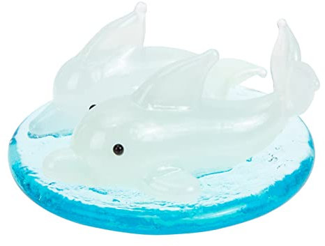 AOKWAWALIY Delphin-glasornamente Delphin-Figur Delfinschmuck Aus Glas Dekorativer Delfin Neuartiger Glasdelfin Zarter Delfinschmuck Delphin-Dekorationen Desktop-Delfin-dekor Statue Büro