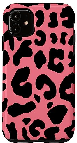 iPhone 11 Pink Leopard Cheetah Print Phone Case Animal For Women Cute Case
