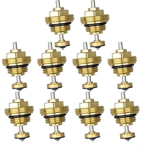 M30x1.5 Underfloor Heating Manifold Accessories,Return Pin Brass Valve Core Replacement For UFH Actuator Underfloor Heating Manifold(10 Pack)