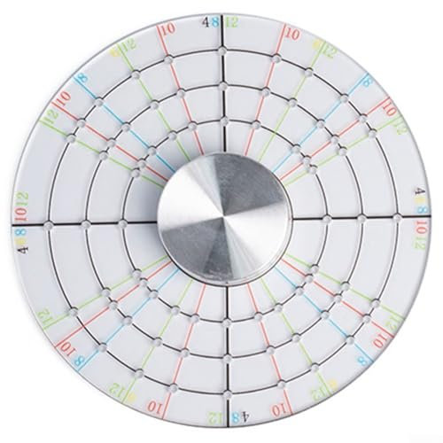 Acrylic Round Aliquot Drawing Line Ruler, Multifunctional Pottery Tool Engraving Marking Ruler Auxiliary Positioning For Turntable Trimming Pottery Creation(Large)