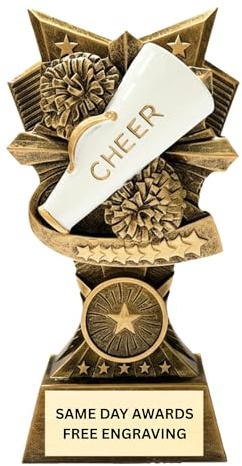 Same Day Awards Champion V, trofeo Cheerleader, 15,2 cm, incisione inclusa (Cheerleading)