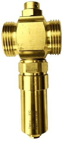 Anti Freeze Valve for Heat Pumps, 1 inch (DN1), Standard Brass + 2 x 28mm Brass Adaptors