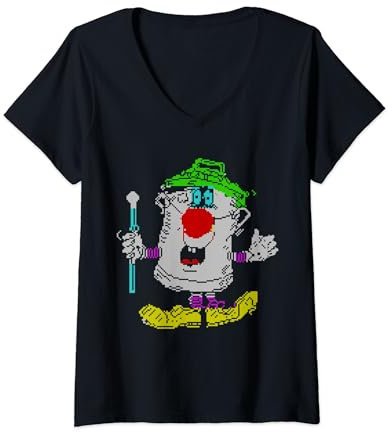 Womens Dusty Bin 3-2-1 V-Neck T-Shirt