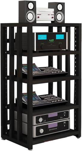 HiFi-Rack Shelf Rack Plattenspieler Regal 5-stufige Verstärker-Rack Lautsprecher-Rack Mit Verstellbaren Ablagen Multimedia-Rack Printer Shelf Storage Rack Zuhause Büro Audio-Video Theater(Style 1)