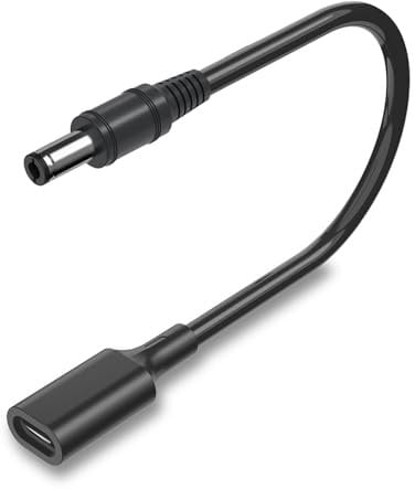 1Ft USB C Female Input to DC 5.5x2.1mm Power Charge Cable, 15W 5V USB C to DC Adapter Cable Power Charging Cord for Webcam Router, IP Camera, Electric Toothbrush, Table Lamp, 1Pack