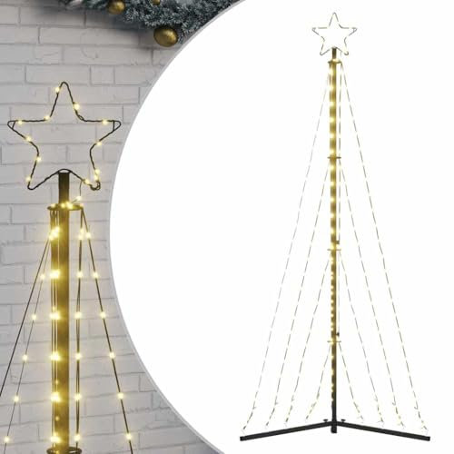 vidaXL Árbol de Navidad LED 339 Leds Blanco cálido 187 cm, Árbol de Navidad LED, luz de Navidad, luz de Navidad LED, luz de Navidad para Exteriores