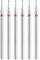 sourcing map 6pcs 200-230 Grits Diamond Grinding Bit 1mm Ball Head 2.35mm Shank 1mm Length Stone Sanding Drill Bits Rotary Tool for Ceramic Glass Nails Grinding Polishing