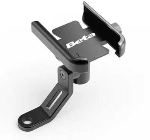 QWLMST Support de téléphone Portable pour Moto Guidon Support GPS pour Beta Evo 250 300 80 Junior Senior RR 125 200 350 390 430 450 480 2T SM 4T LC 50Mirror Type Silver