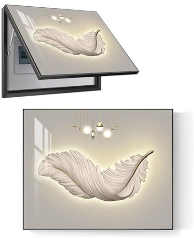 IQOAIJ Sicherungskasten Abdeckung Schrank Dekoratives Bild elektrische Flip Meter-Kastenzähler Dekorieren Verstecken von Thekengemälden,01,45x35 cm