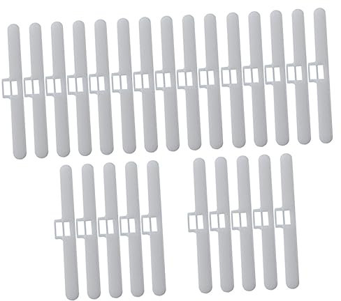 30st Blindreparaturzubehör Blindschnursicherung Schaufel Aufkleber Tragbar Direkte Fensterjalousien Für Zu Hause Lamelle Bausatz Spitze Blockierung Teil Im Freien Pole Plastik Weiß HAWILLOSCH