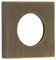 Stylish Square Plain Outer Rose in Antique Brass Finish - Door Handle