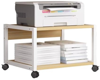 Tavolino Per Stampante Piccolo Supporto Stampante, Ufficio, Tavolo Portatile, Rack di Stoccaggio Per File Supporto Torre PC (A)