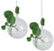 Planteur en Verre Suspendu, 2pcs Vase à Mur Rond Transparent de 3, 9 Pouces avec Corde, Terrarium Suspendu à la Chaleur, Terrarium végétal pour la Maison, Bureau