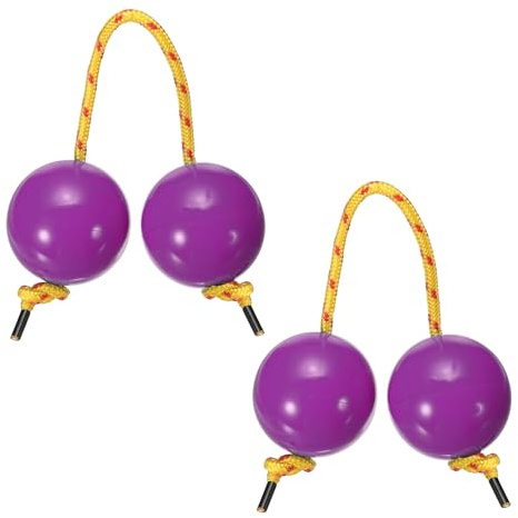 YELARXI Rhythm - Coctelera africana Kashaka con cuerda amarilla para fiesta (paquete de 2, morado)