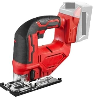 Portable Table Saw, Electric Jig Saw Variable Speed ​​Track Setting Cordless Jig Saw Tool (No Battery),for DIY Furniture Making Woodworking(Red)