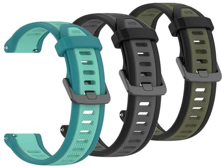 Muovrto Smartwatch Armband für Garmin Vivoactive 3/Vivoactive 5,Silikon Ersatz Armbänder für Garmin Forerunner 245/Forerunner 165/ Forerunner 168 (Color 1)