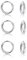 DTPsilver® 3 Paare WINZIGE Creolen Ohrringe 925 Sterling Silber - Knorpel/Wendel/Tragus - Dicke 1.2 mm - Durchmesser 8 mm