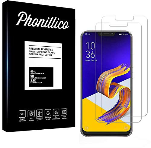 PHONILLICO [Pack de 2] Verre Trempe ASUS ZENFONE 5 ZE620KL 6.2’ - Film Protection Ecran Verre Trempe [Lot de 2] Vitre Ecran Protecteur Anti Rayure Sans Bulle d’Air Dureté 9H Ultra Mince Transparent