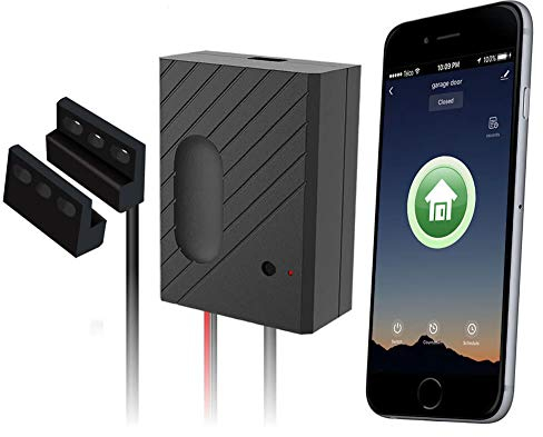 Apertura Puerta Garaje WiFi Con Móvil, Abridor y Pulsador, Compatible Con Alexa/Google Home/IFTTT, Tuya/Smart Life App