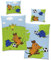 Die Sendung mit der Maus Kinder-Bettwäsche Fußball Blau 135 x 200 cm + 80 x 80 cm 100% Baumwolle Linon Renforcé Maus Elefant Ente Bettzeug Bett-Bezug Kissen-Decken-Bezüge Wende-Motiv deutsche Größe