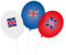 9 Luftballons * GROSSBRITANNIEN * als Deko für Mottoparty, Länderparty und Geburtstag | Ballons Party Set UK England United Kingdom