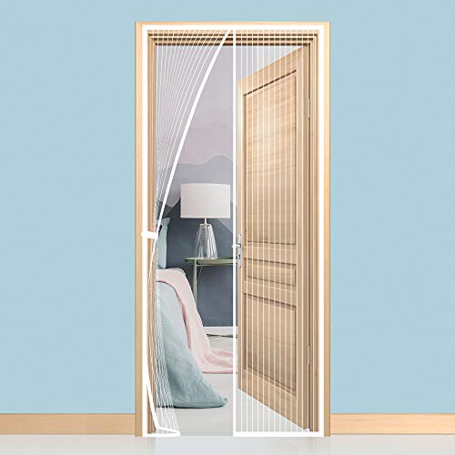 Gimars Zanzariera Magnetica Portefinestra 120 * 220cm Rete SuperFine Trasparente Chiusura Automatica,Tenda Magnetica Anti Zanzare Insetti Msoche da Ingresso Soggiorno Camera Cortile Bianco
