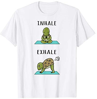 Yoga Inhale Exhale Tortugas terrestres Mascota Camiseta