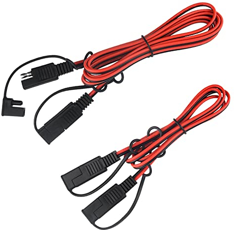 WMYCONGCONG 2 Stück SAE zu SAE-Verlängerungskabel, Schnelltrennung, Kabelbaum, SAE-Stecker, 1,2 m, 1,8 mm (3,28 m + 6,56 Fuß)