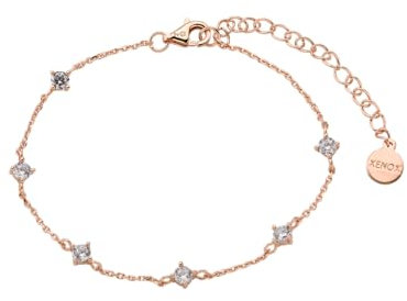 Xenox Damen 925 Sterling Silber Armband mit Zirkonia in roségoldfarben - CRUSH - XS2037R