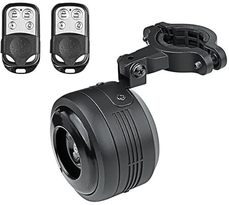 baluoqi Alarm für E-Bike, wasserdicht, mit Fernbedienung, Diebstahlschutz, Vibrationsalarm, Fahrradhupe mit wiederaufladbarer USB-Funktion für | E-Bike | Roller etc.