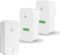 Door Bell Ringer Wireless, Batteryless Wireless Doorbell Loud Enough, Smart Remote Wireless Doorbells for Home Apartment Classroom Office, One Self-Powered Push Button & Two Plug in Receivers, White